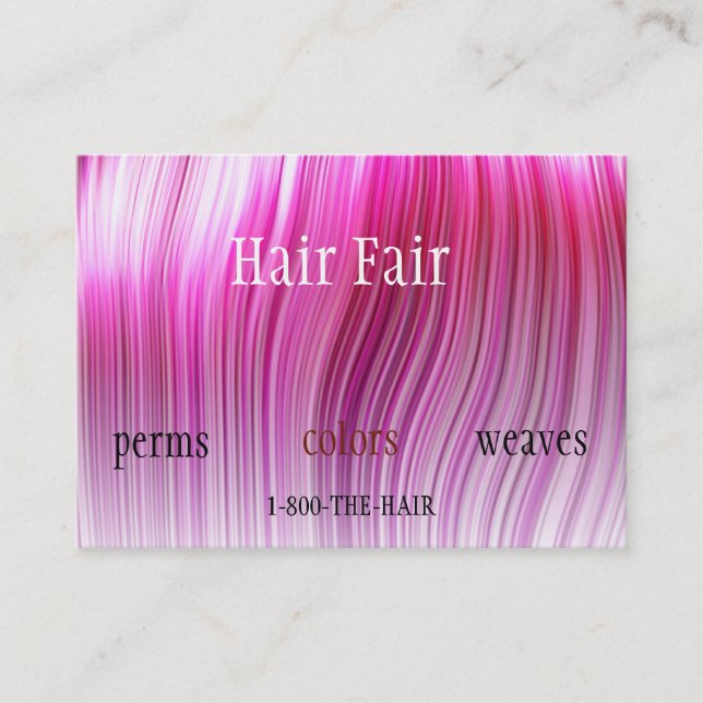 Hair Salon Style Business Cards (Front)