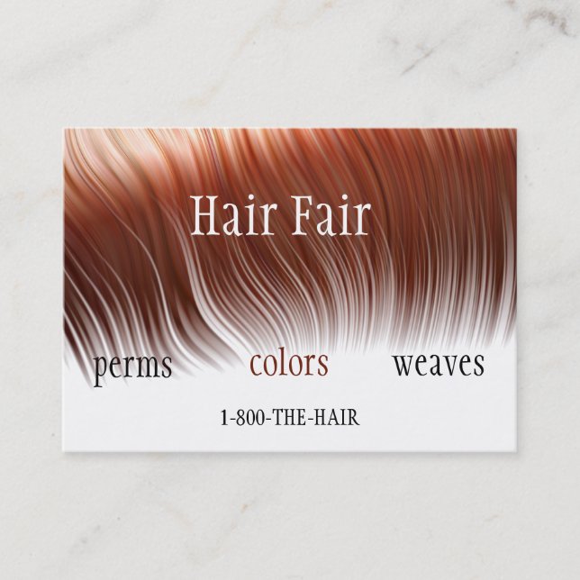 Hair Salon Style Business Cards - Customized (Front)