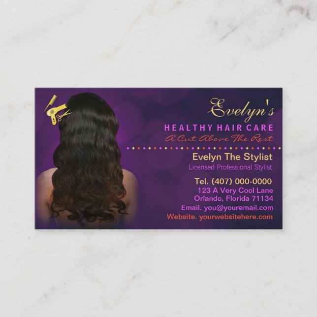 Hair Salon Stylist African American Appointment (Front)