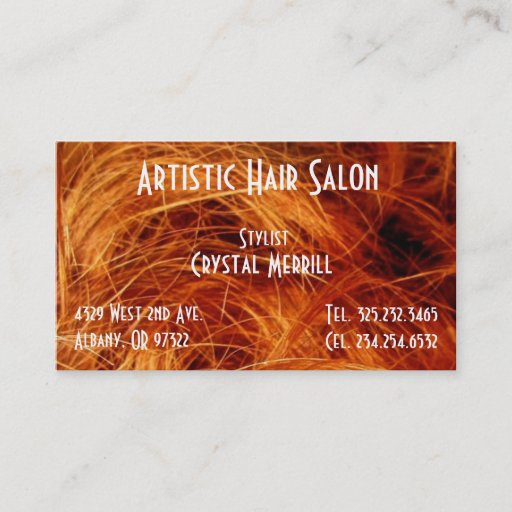 Customizable Hair Salon Stylist beauty Business Card Templates