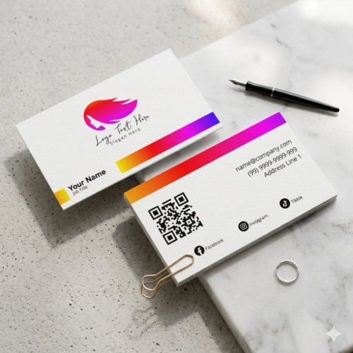 Hair Salon Stylist Beauty Professional Modern Business Card