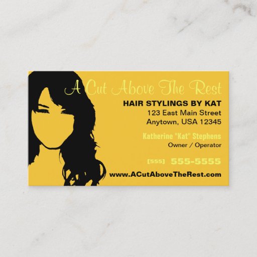 Customizable Hair Salon / Stylist Business Card