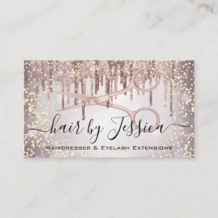 Hair Salon Stylist Hairdresser Scissors Smoky Vip Business Card