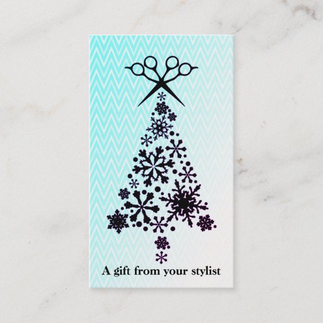 Hair salon stylist holiday coupon gift card xmas (Front)