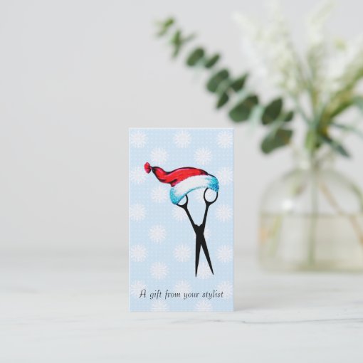 Hair salon stylist holiday coupon gift card xmas | Zazzle