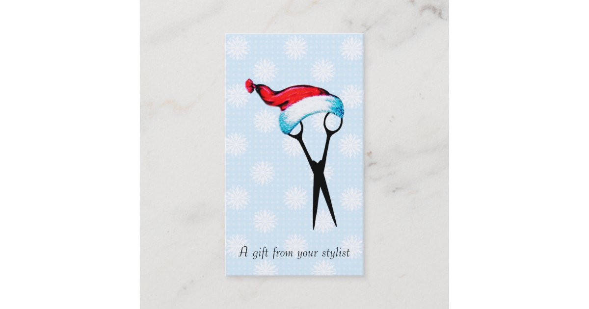 Hair salon stylist holiday coupon gift card xmas | Zazzle.com