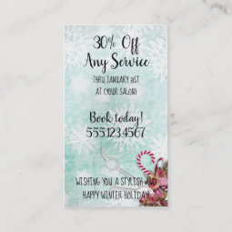 Hair salon stylist holiday coupon gift card xmas | Zazzle