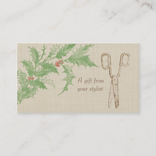 Hair Salon Stylist Holiday Coupon Gift Card Xmas Zazzle Com