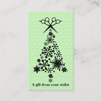 Hair salon stylist holiday coupon gift card xmas