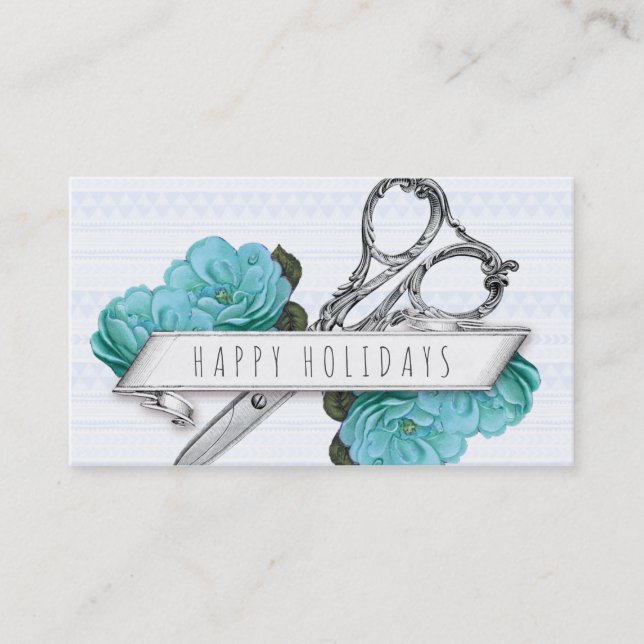 Hair salon stylist holiday coupon gift card xmas (Front)