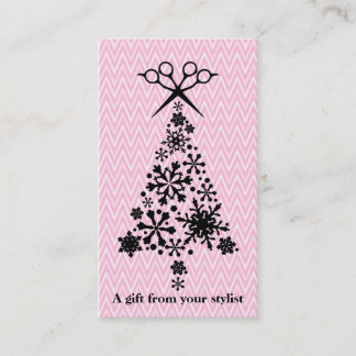 Hair salon stylist holiday coupon gift card xmas