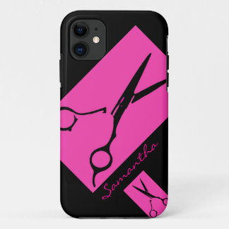 Hair salon stylist pink black iphone 5 case