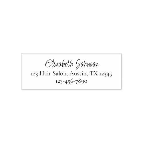 Hair Salon Stylist Script Black Self-inking Stamp
