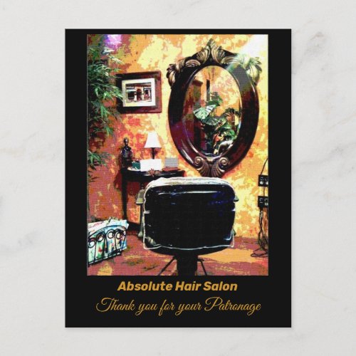 Hair Salon Thank you for your Patronage Postcard