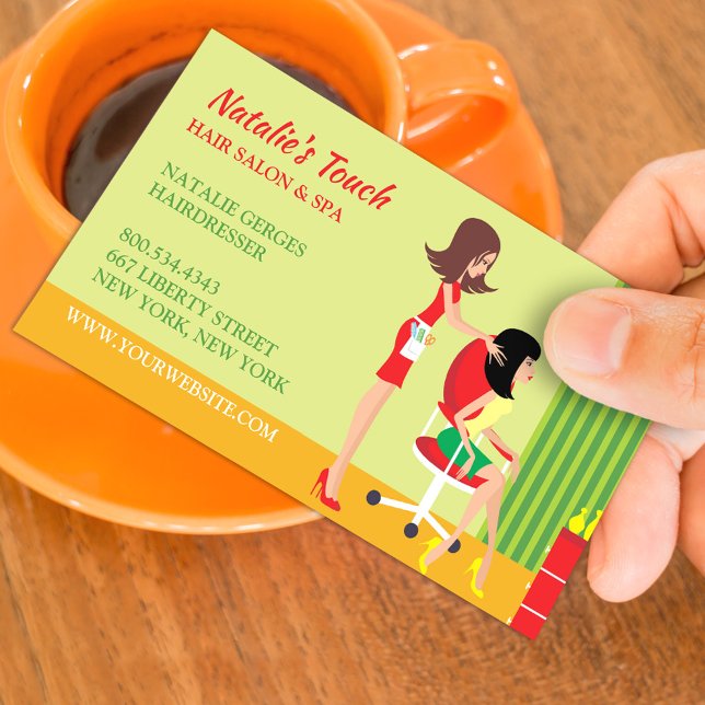 Hair Salon w/ Appointment Business Card Template (Creator Uploaded)