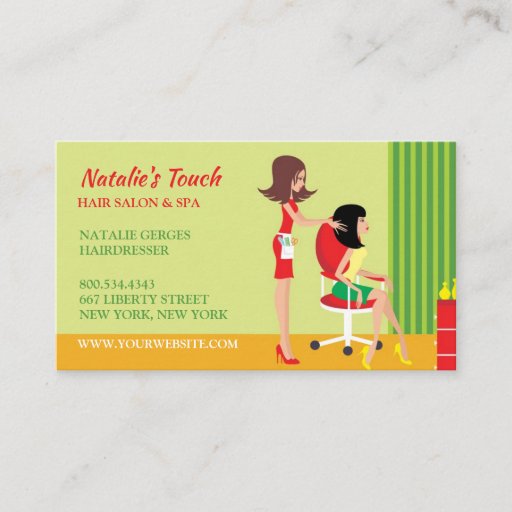 Customizable Hair Salon with Appointment Business Cards