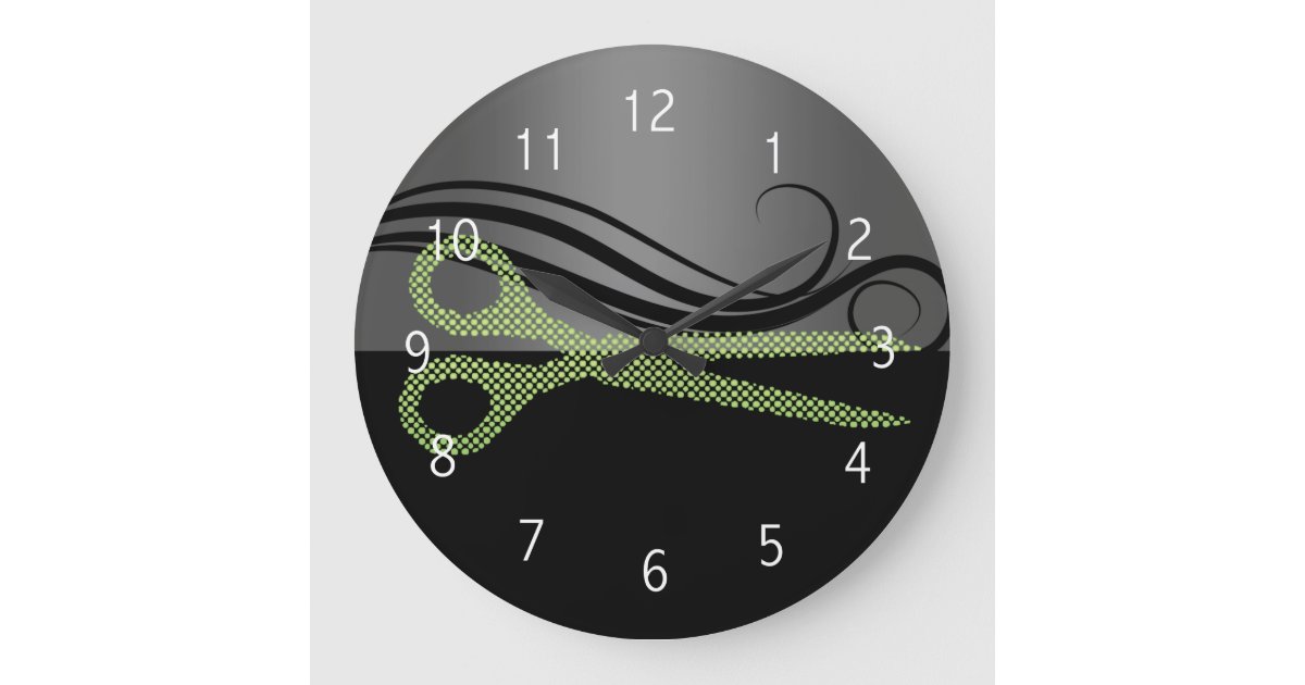 hair salon wall clock Zazzle