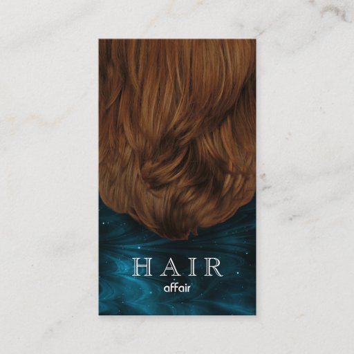 Customizable Hair Salon Business Cards Teal Blue Black