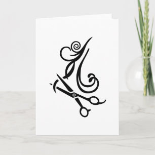 Hair scissors Hairdresser Card