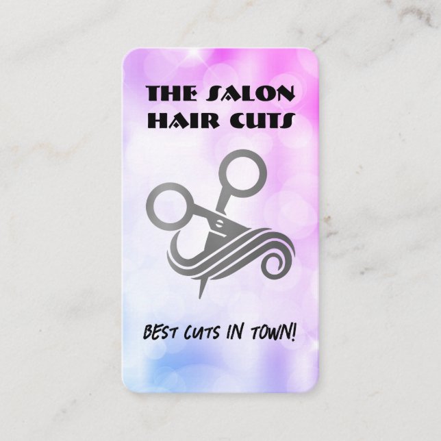 Hair Scissors Logo | Beauty Salon Appointment Card (Front)