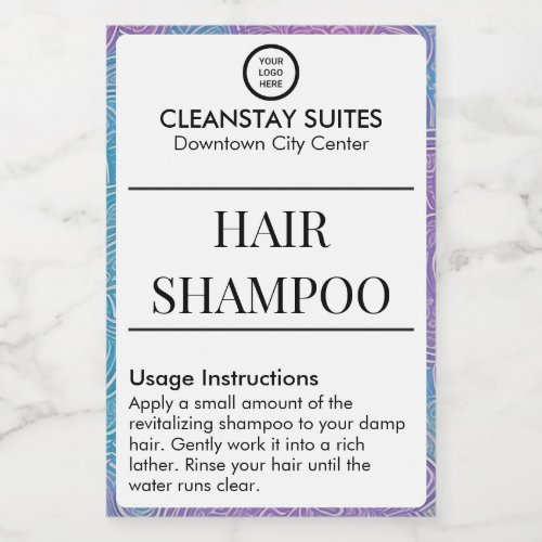Hair Shampoo Waterproof Amenities Container Label
