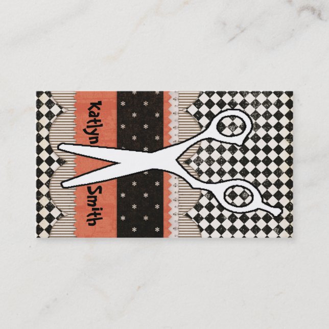 Hair Shears, Hair Stylist, Business Card (Front)