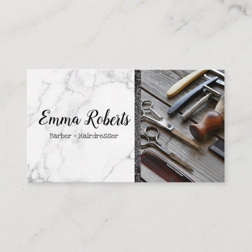 Hair Shop Scissors Hairdressing Salon Barber Shop Business Card