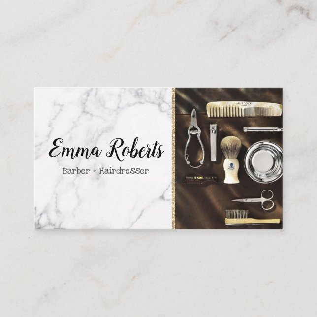 Hair Shop Scissors Hairdressing Salon Barber Shop Business Card (Front)