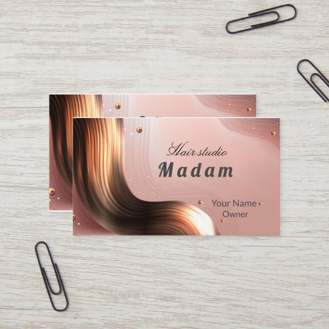 Hair studio business card (Front/Back In Situ)