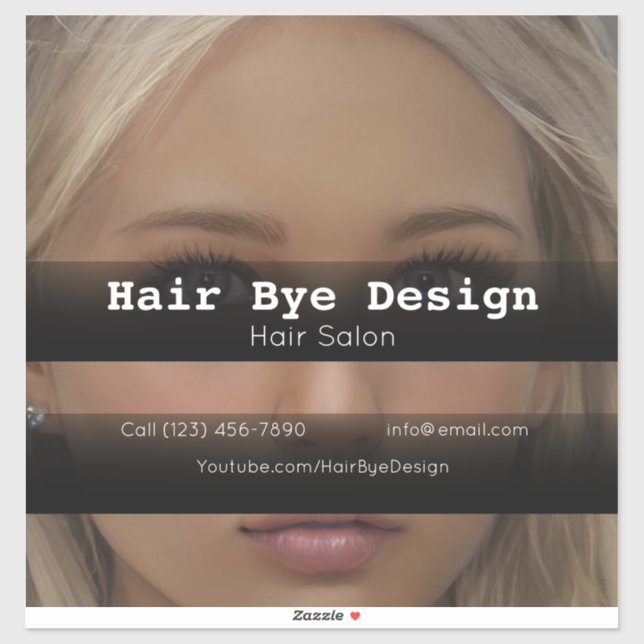 Hair Styling company vehicle adverting business Sticker (Sheet)
