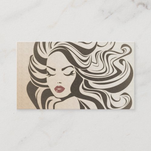 Hair Styling Hair Extensions Curly Hair Sepia Red Business Card