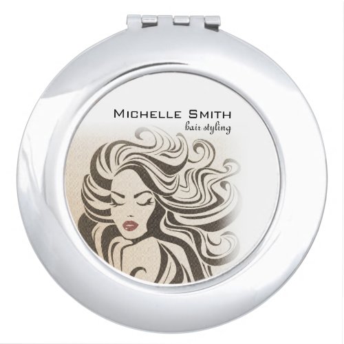 Hair Styling Hair Extensions Curly Hair Sepia Red Compact Mirror
