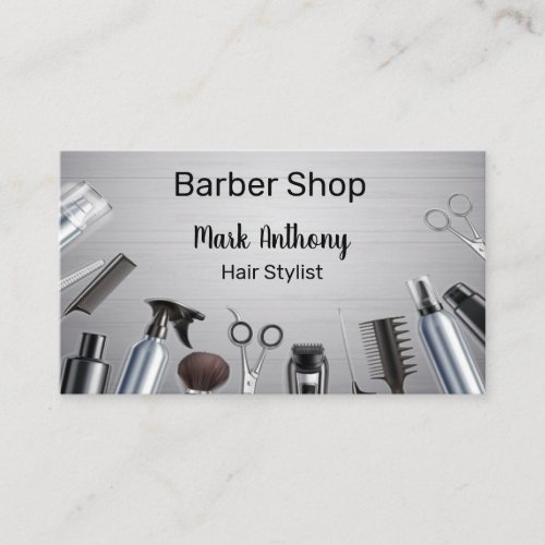 Hair Styling Tools Barber Shop Hair Stylist Business Card