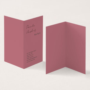 Hair stylish professional plain rose gold color business card