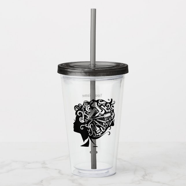 Hair Stylist  Acrylic Tumbler (Front)