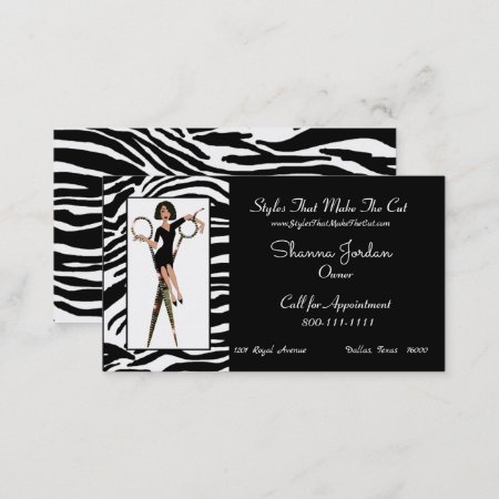 "hair Stylist African American Diva"  Business Card