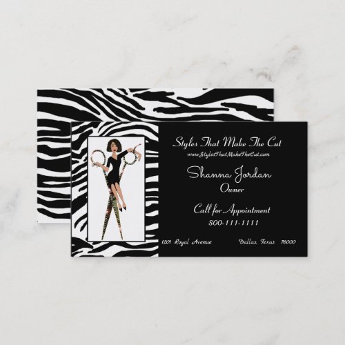 Hair Stylist African American Diva  Business Card