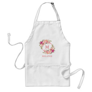Hair Stylist and Makeup Artist Pink Floral Apron