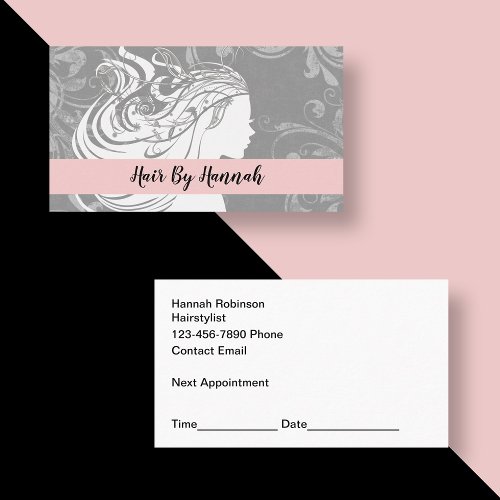Hair Stylist Appointment Business Cards