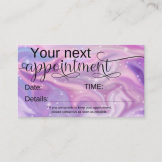 Hair Stylist Appointment Card