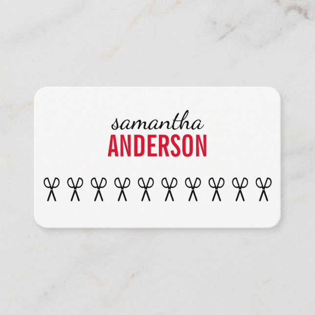 Hair Stylist Appointment Card (Front)