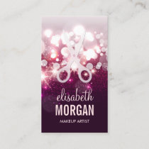 Hair Stylist Appointment Card Pink Glitter Sparkle