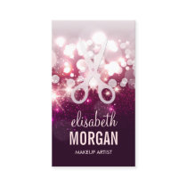 Hair Stylist Appointment Card Pink Glitter Sparkle
