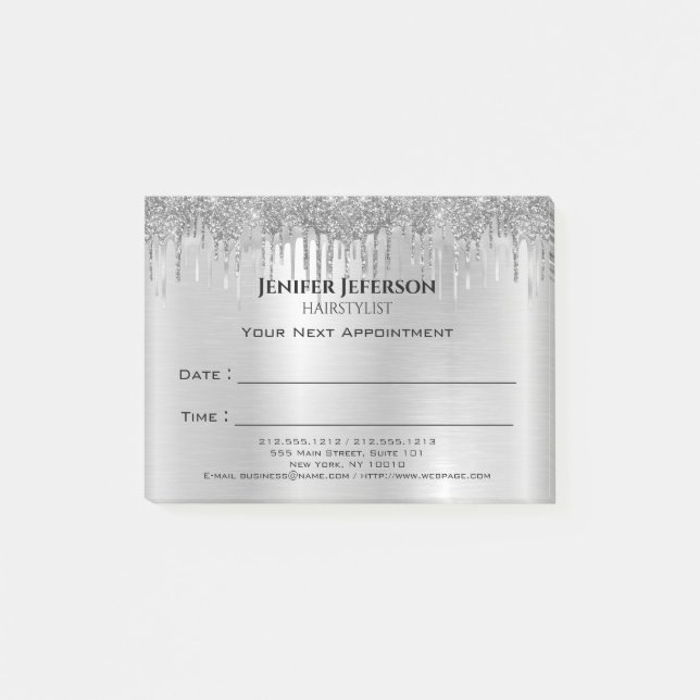 Hair Stylist Appointment Post-it® Notes (Front)