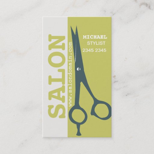 Customizable Salon  Spa Hair Styling Scissors Business Cards