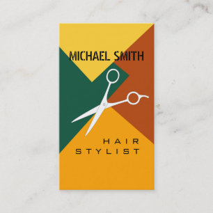 Hair Stylist Appointment Retro Color Pattern #10 Card