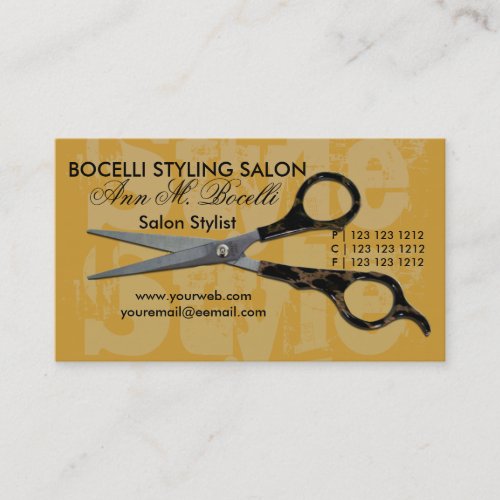 Salon Spa Modern  Leopard Print Business Card Templates