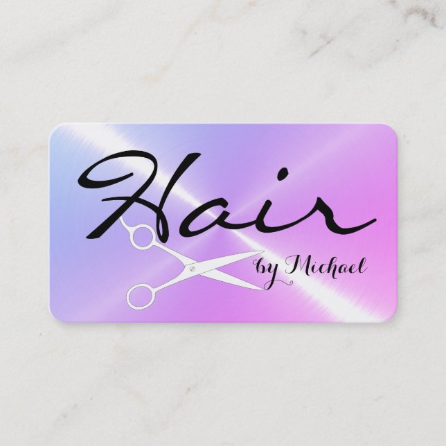 Hair Stylist Appointment Stainless Steel Metal (Front)