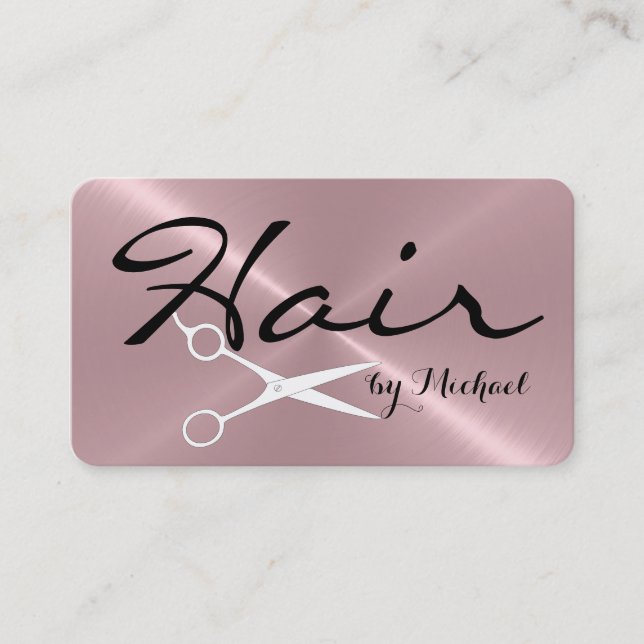 Hair Stylist Appointment Stainless Steel Metal #2 (Front)