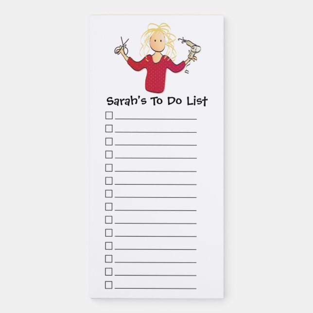 Hair Stylist Appreciation  - Beautician Thank You  Magnetic Notepad (Front)